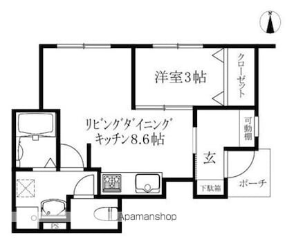 Ｓｅｎｔｉａ南吉田[1LDK/32.25m2]の間取図