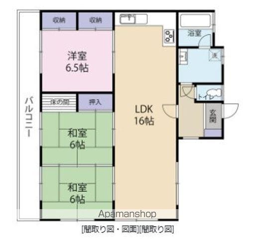 【香住ヶ丘マンションの間取り】