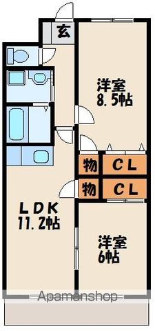 クレセール新宮の間取り写真