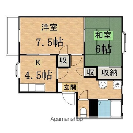 スカイセフィラ[2DK/40.43m2]の間取図