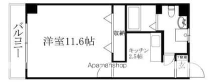 ＩＮＧ－α[1K/36.8m2]の間取図