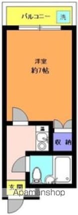 グロリアスライフ[1K/19m2]の間取図