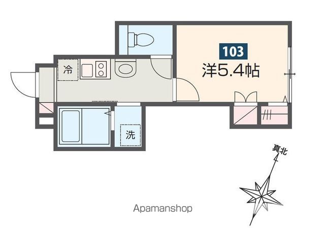 国立市谷保のアパートの間取り