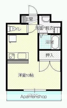 アルカディア霧島[1R/26.77m2]の間取図