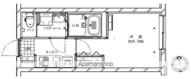 ＧＥＮＯＶＩＡ新高円寺[1K/21.3m2]の間取図