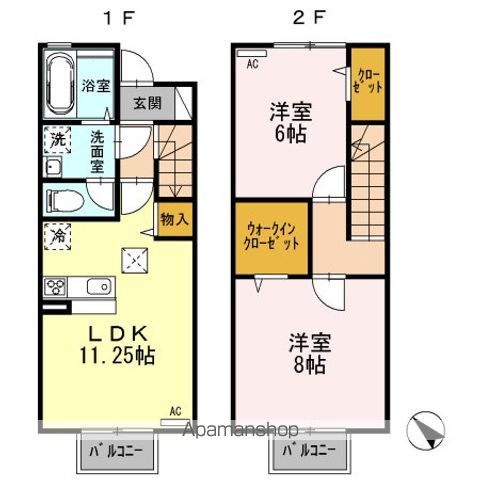 東村山市青葉町のテラスの間取り