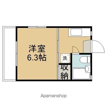 千葉県浦安市富士見３丁目[1K/19.87m2]の間取図