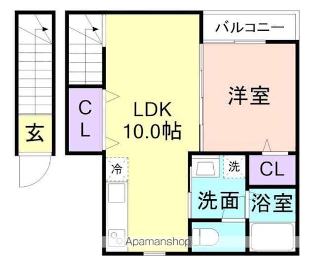 ＴＪ松島[1LDK/40m2]の間取図