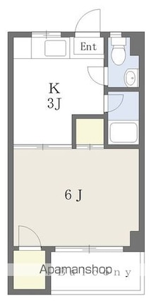 第１０グリーンハイツ[1K/27m2]の間取図