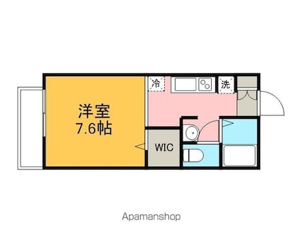 ホッホハウスなぎら[1K/26.67m2]の間取図