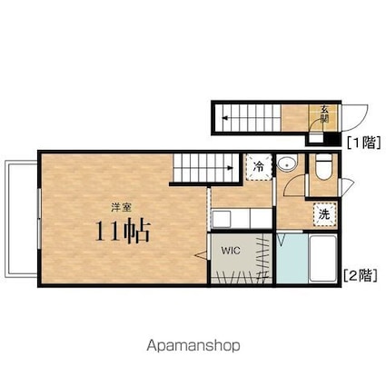 エステート泉塚[1K/37.68m2]の間取図