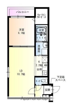 フジパレス市駅東イースト[1LDK/43.05m2]の間取図