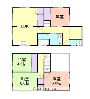 手平６丁目戸建[4LDK/97.26m2]の間取図