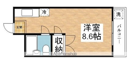 瀬田エステートシティ[1R/19m2]の間取図