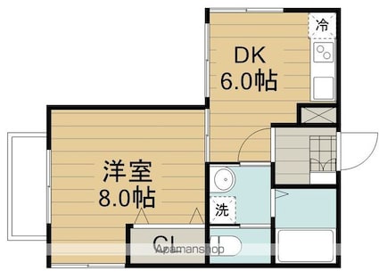 エグゼクティブ立川[1DK/33.38m2]の間取図