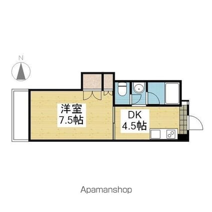 ｓｅｌｅコート一番館[1DK/27m2]の間取図