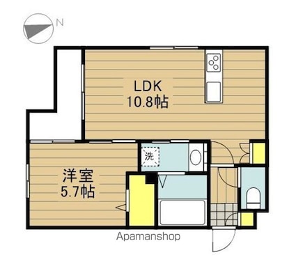 エスペランサ喜沢[1LDK/42.66m2]の間取図