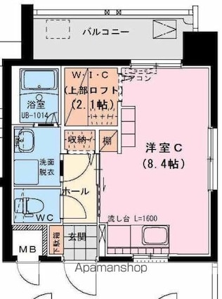 Ｂｏｎ　ｈｉｌｌ　駅前[1R/30.72m2]の間取図