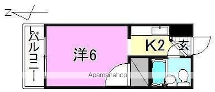 大澤ビル[1K/17m2]の間取図