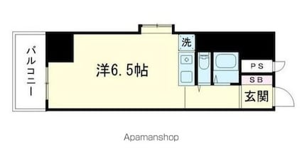 ガーデンプラザ横浜南[1R/18.76m2]の間取図