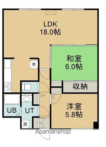 ライオンズマンション的場町の間取り写真