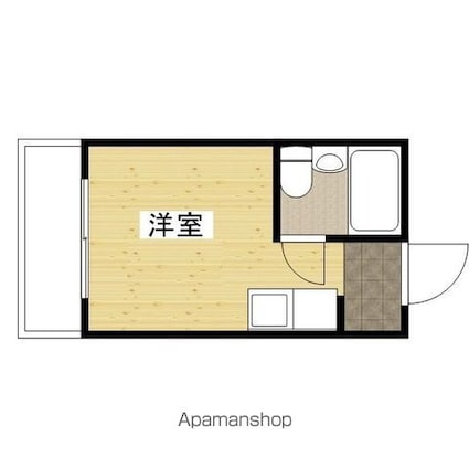 三篠ビル[1R/10.93m2]の間取図