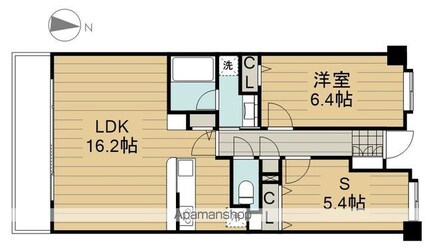 東京都府中市宮西町３丁目[1SLDK/62.54m2]の間取図