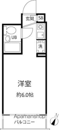 東京都目黒区中目黒４丁目[1R/14.5m2]の間取図