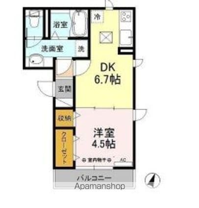 ヴィラ・マウントコーストＩＩ[1DK/30.33m2]の間取図