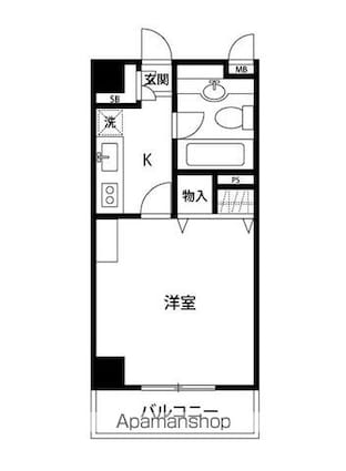 ルース中野[1K/25m2]の間取図