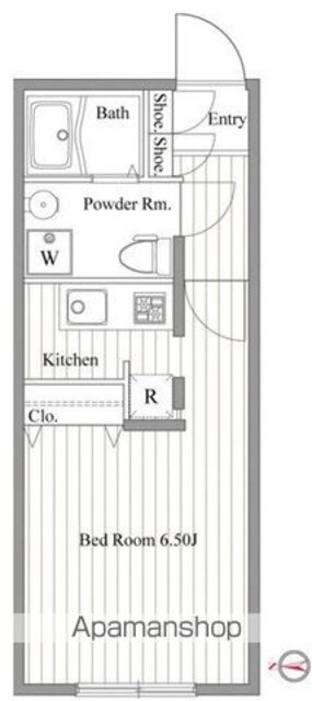 ＺＥＳＴＹ新江古田[1R/24.49m2]の間取図