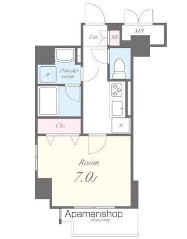 【新宿区北新宿のマンションの間取り】