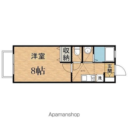 クラウド[1K/25m2]の間取図