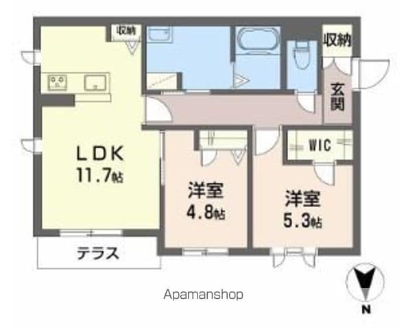 岩出市川尻のアパートの間取り