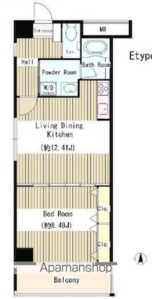 ＲＥＳＩＤＥＮＣＥ　ＳＡＴＳＵＭＡ[1LDK/49.63m2]の間取図