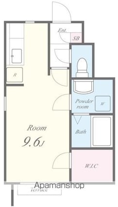 プリムローズ壱番館[1R/26.49m2]の間取図