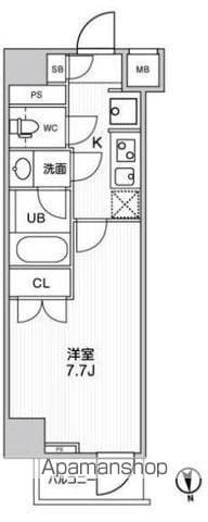 THERESIDENCE神楽坂Iの間取り写真