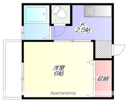 コーポ明日香[1K/23.5m2]の間取図