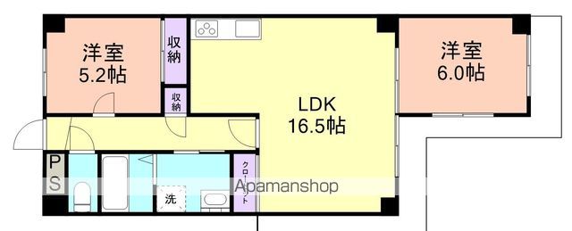 【和歌山市出口中ノ丁のマンションの間取り】