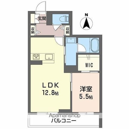 Ｓｅｒｄｉｎａ万世町[1LDK/46.37m2]の間取図