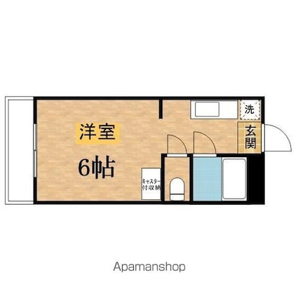 パークサイドかずみ[1R/17.75m2]の間取図