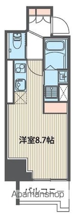 アルモニー仙台駅前イースト[1R/24.99m2]の間取図