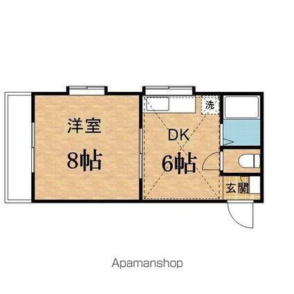 アクティブ多摩[1DK/28.15m2]の間取図
