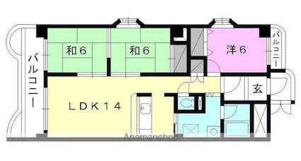 ラ・ルミエール[3LDK/79.69m2]の間取図