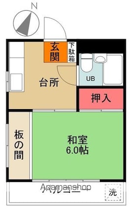 メゾン高陽[1K/24.79m2]の間取図