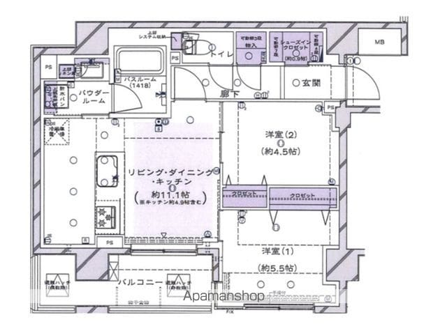 ヴェレーナ横浜反町駅前の間取り写真