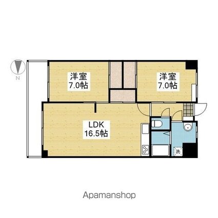 衣山大東ビル[2LDK/66.07m2]の間取図