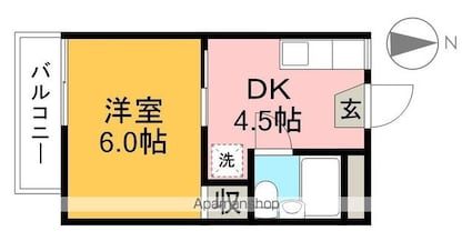 ハイツ　サン・エイト（１・２・３号）[1K/20m2]の間取図