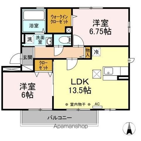 国立市泉のアパートの間取り