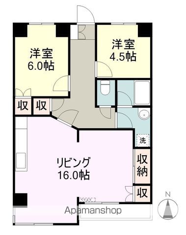 パープルマンションの間取り写真